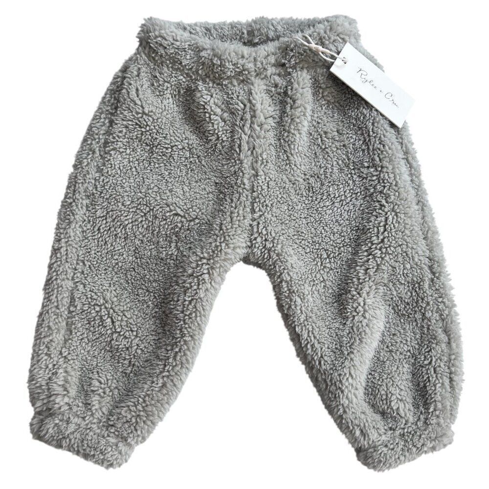 NWT! Rylee + Cru Relaxed Sherpa Sweatpants in Pewter Size 3-6M